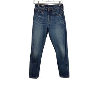 Levi's 501 Women's Skinny Jeans W25 L28 Dark Wash 100%‎ Cotton Premium Denim